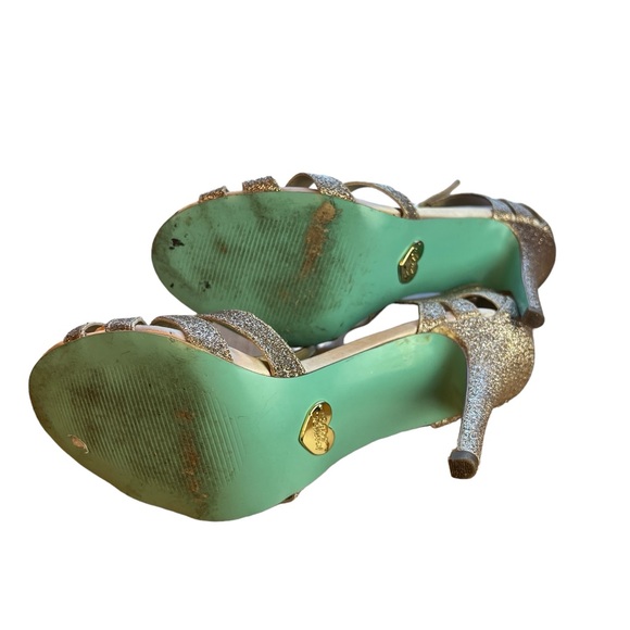 Betsey Johnson Gold Glitter Heels - Picture 6 of 6